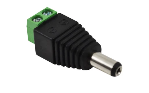 DC Jack Male Nut Type – 5.5×2.1mm Screw Terminal