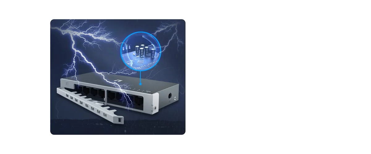 Manufacturer-rated 4kV surge protection