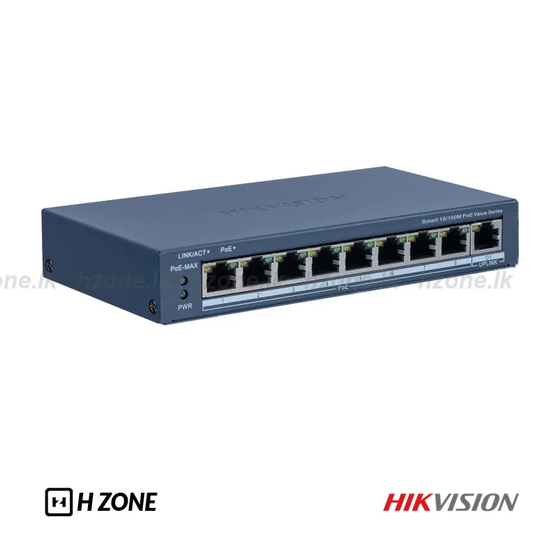 DS-3E1309P-EI/M 8 Port Fast Ethernet Smart POE Switch — view 1