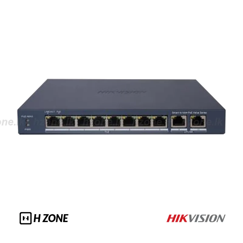 DS-3E1310P-EI/M 8 Port Fast Ethernet Smart POE Switch — view 1