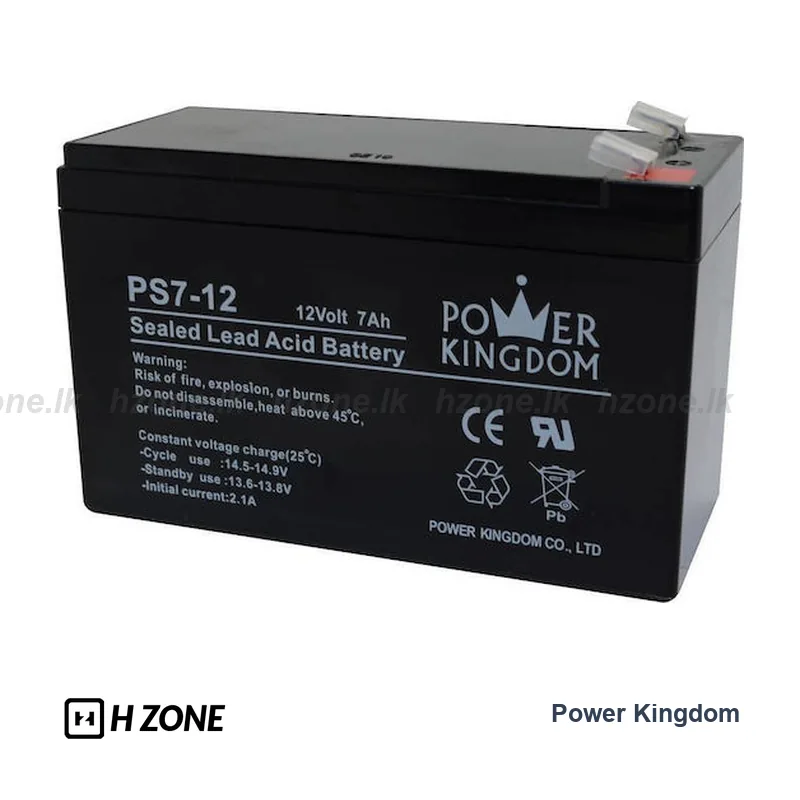 Power Kingdom PS7-12 12V 7Ah UPS Battery — view 1
