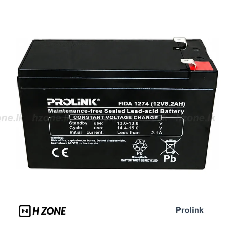 Prolink FIDA1274 12V 8.2Ah UPS Battery — view 1
