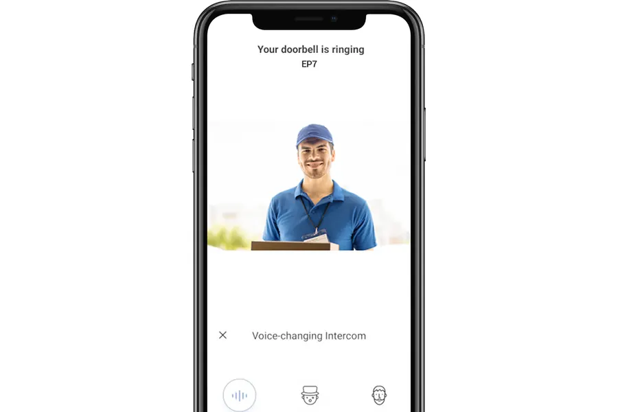 Two-way talk through the EZVIZ app