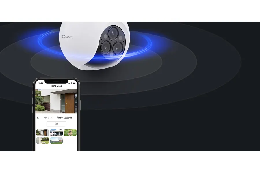 Pan/tilt control with linked views