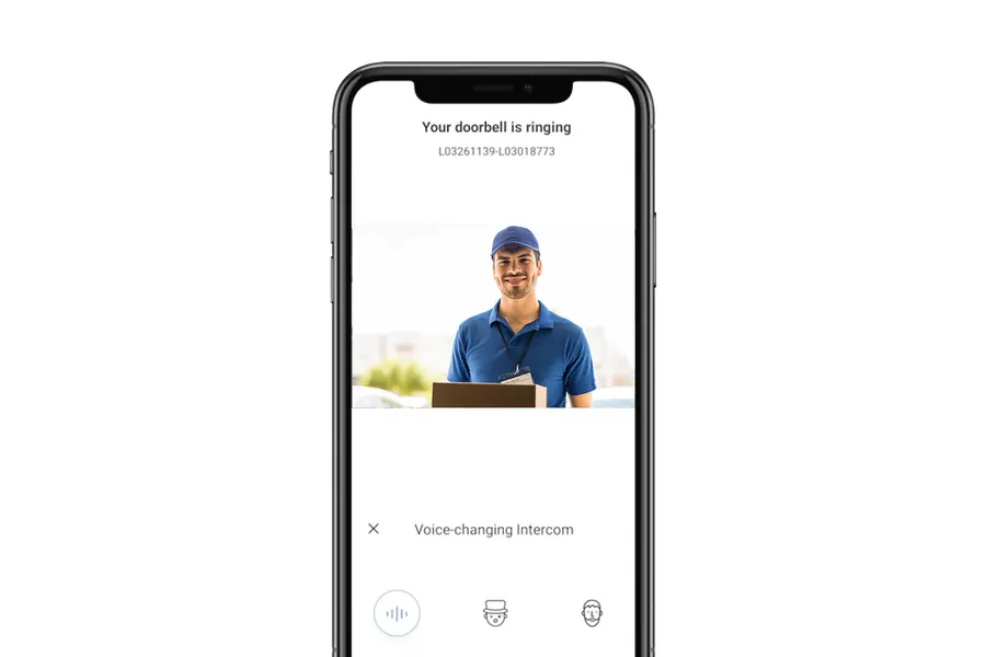 Two-way talk through the EZVIZ app